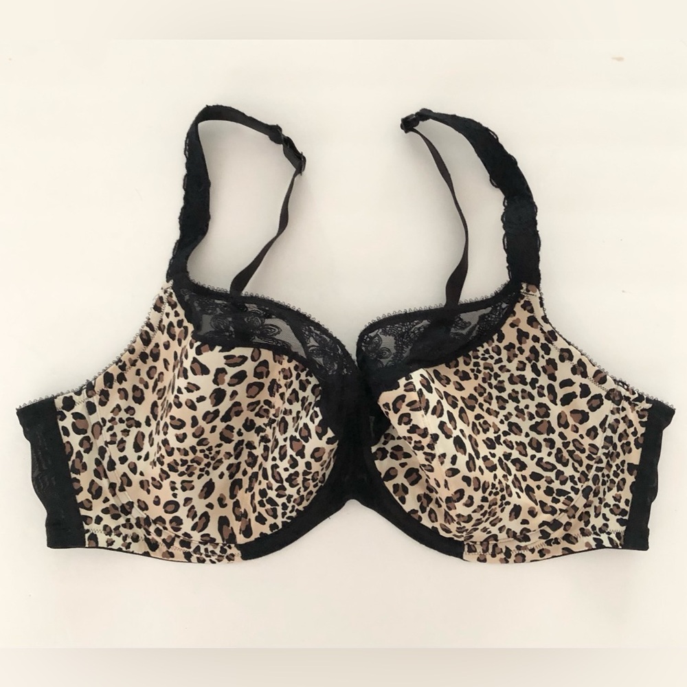 Cacique Leopard Print Underwire Bra 46D